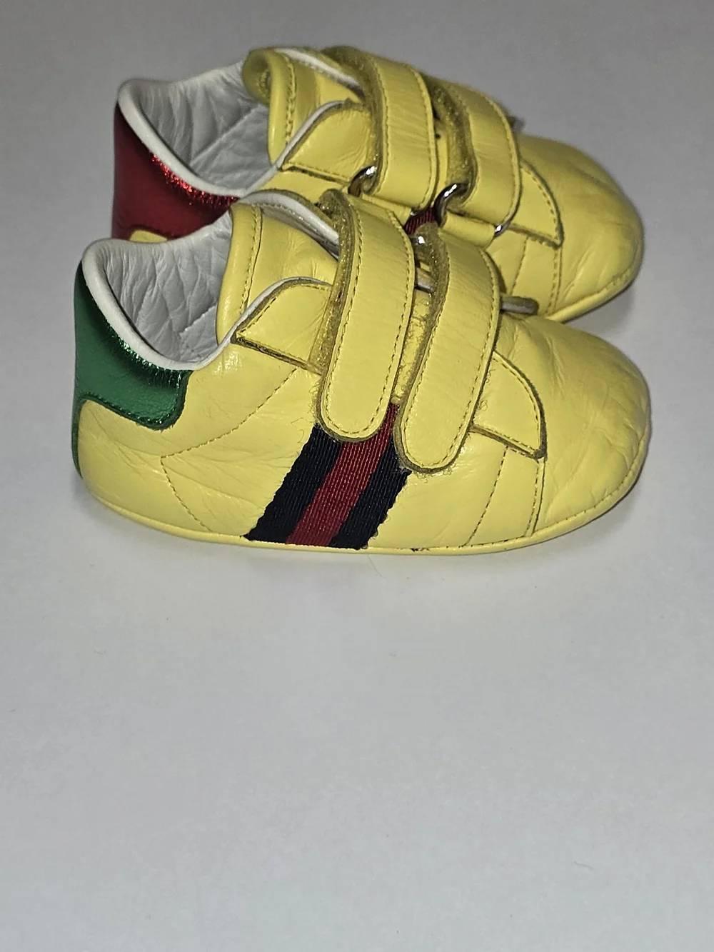 Gucci Yellow Leather Crib Shoes